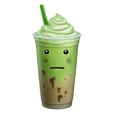 iced matcha latte in a cup  sticker