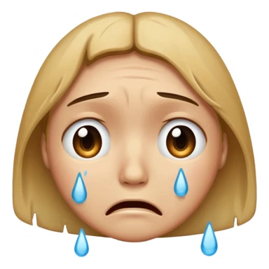 crying face emoji sticker