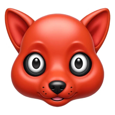 red alien dog sticker