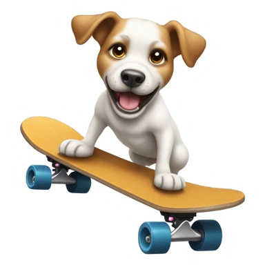 Dog on a skateboard sticker