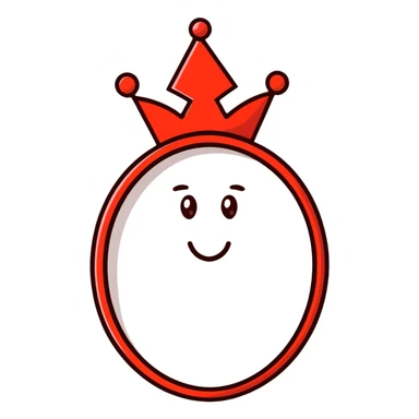 heart 75% red and 25% black with a queen's crown on top sticker