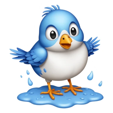 Bird pooping sticker