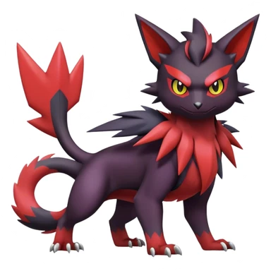 Edgy Cute Cool Kawaii Litten-Noivern-Zoroark-Noibat-Pokémon Full Body  sticker