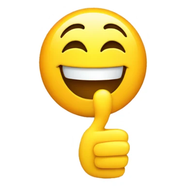 Smile smiley face with a thumbs up sticker