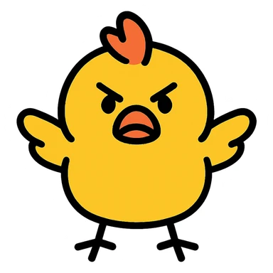 angry little chicken sticker