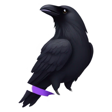 Raven With a ribbon  sticker