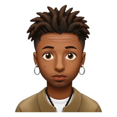 21 savage with short dreads  sticker