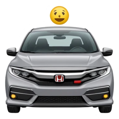 Make an emoji of a 2024 Honda civic with a grey exterior sticker