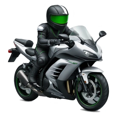 Ninja driving Kawasaki ninja sticker