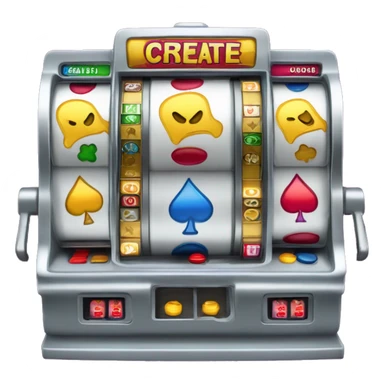 Create an emoji of a slot machine with three thumbs up across the top reel and the word like across the bottom reel and like money signs or coins coming out? sticker