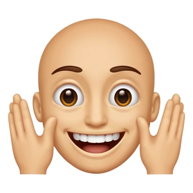 I want an overly excited face that says “I am so excited, I cannot contain. With eyes tightly squeezed closed together and a big grin emoji. With no  eyes  sticker