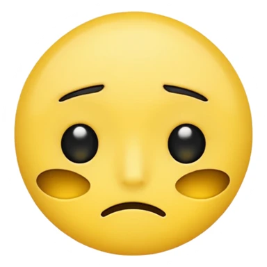 Yellow emoji tired with black eye bags under eyes sticker