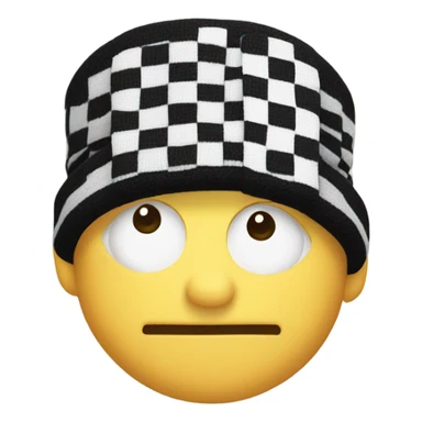 Black-and-white checkered sweatbands sticker