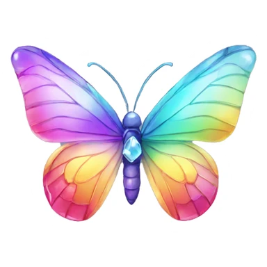 One Rainbow-Crystal-Gem-Butterfly-Crystal-Fly sticker