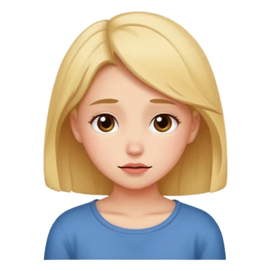 girl getting shy because she has crush on boy sticker