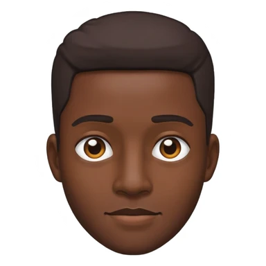 realistic dark-skinned male portrait sticker