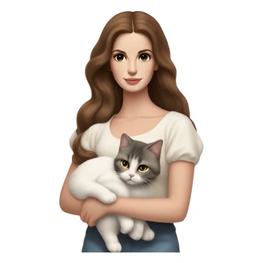 lana del rey holding a cat sticker