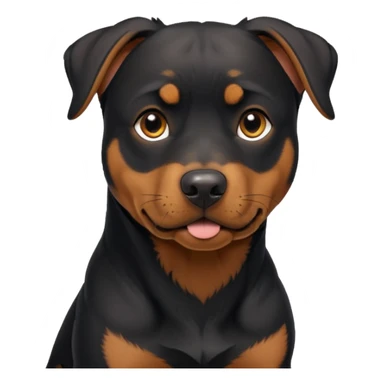 black and tan doberman rottweiler mix sticker