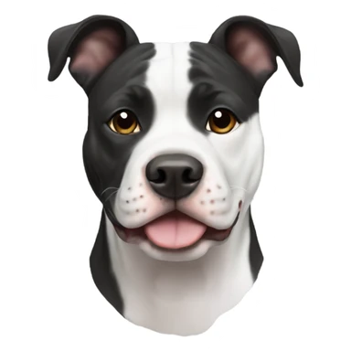Black and white American Staffordshire Terrier sticker