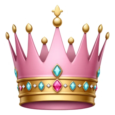 white and pink crown sticker