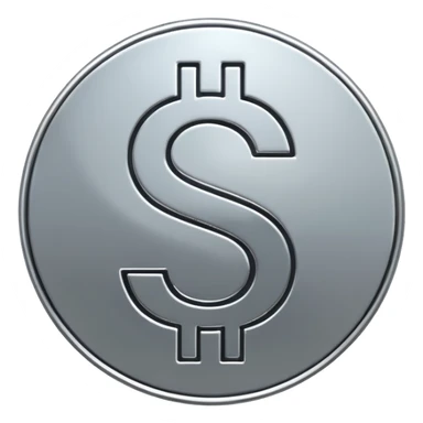 $ dollar metal symbol sticker