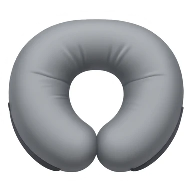 A soft U-shaped travel pillow covered in smooth fabric for cozy neck support. sticker