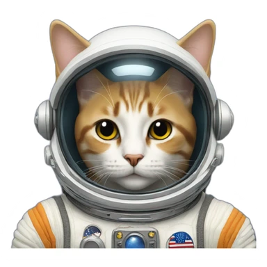 Cat spaceman sticker