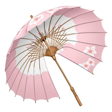 A beautiful pastel pink and white Sakura parasol  sticker