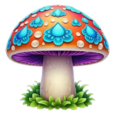 psychodelic mushroom single sticker