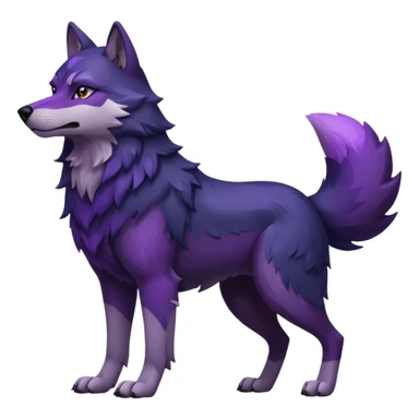 Loup noir et violet lol sticker