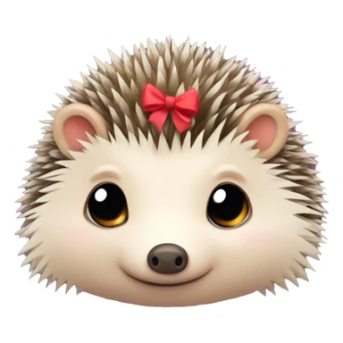 hedgehog with a bow sticker