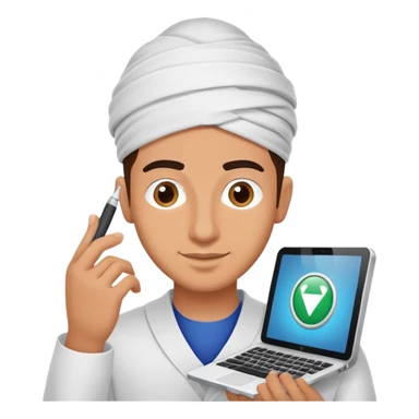 algerian guy creating learning software sticker