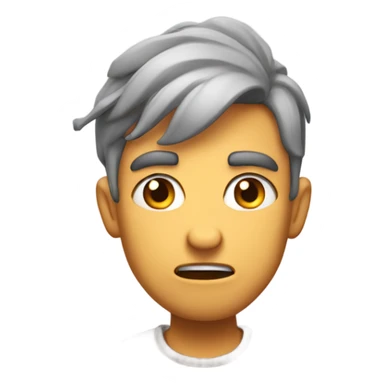 flustered shy smirk  sticker