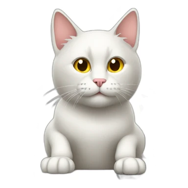 cat coding in laptop sticker