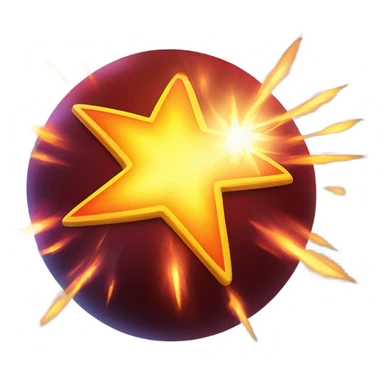 astral projection explosive star inside a ball sticker