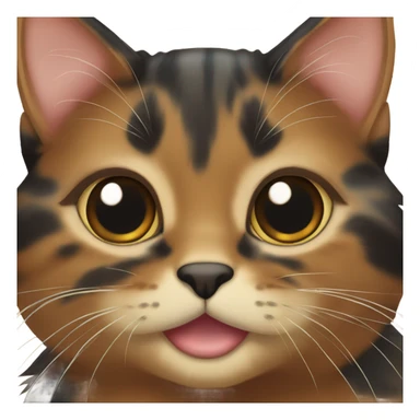 a very very very cute tortoiseshell cat sticker