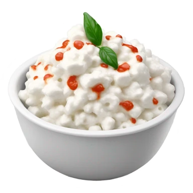 cottage cheese with tabasco and black pepper in a bowl sticker