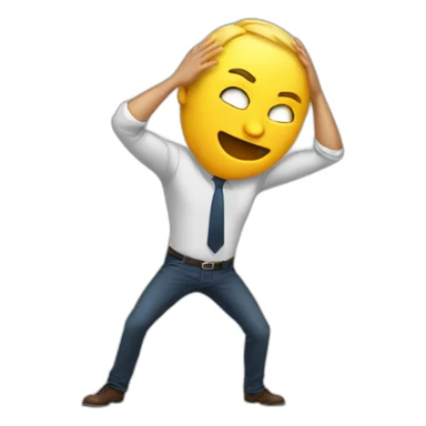 finance bro aggressively dabbing sticker