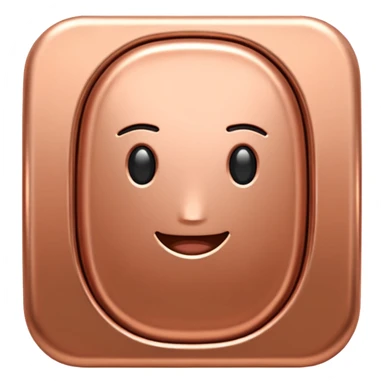 Create an Android-style cartoon emoji of a copper ingot. Make it simple, flat, and stylized with solid copper colors, no shine, no reflections, no gradients, and no faces or expressions. Keep the shapes clean, rounded, and consistent with modern Android emoji aesthetics.


 sticker