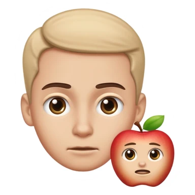 face with raised eyebrow, wide eyes, half-smile, nervous about the future but rolling with it, Apple iMessage emoji style sticker