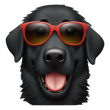 A black German Shepherd wearing sunglasses and smoking a cigar In sticker