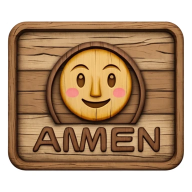 a sign "amen" sticker