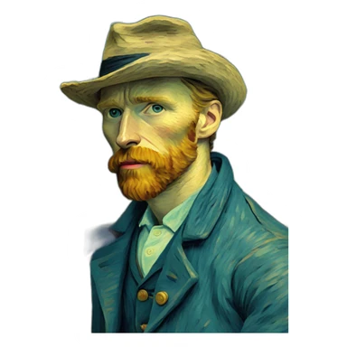 van gogh painting sticker