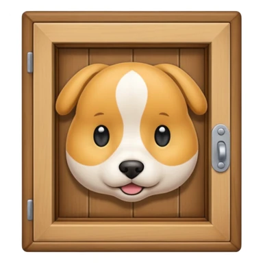 a pet door nothing else is seen  sticker