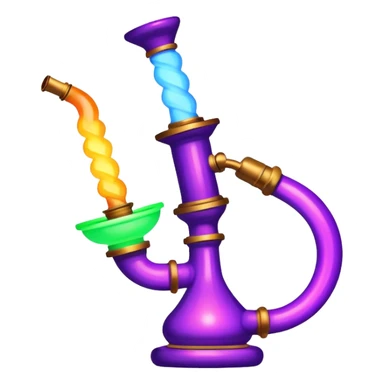 the neon sign of a hookah lounge in the night sticker