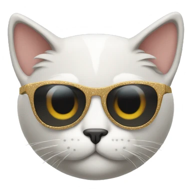 cat with fancy sunglasses sticker