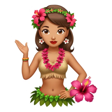 Pin up hula girl  sticker