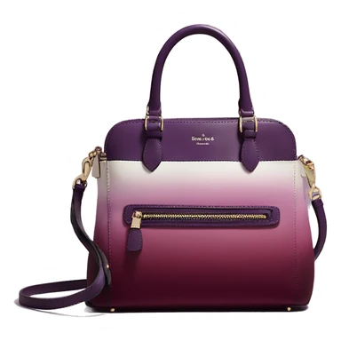 Realistic isolated plum purple to wine color ombre Kate Spade satchel purse.  sticker