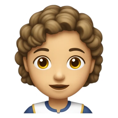 Maestra infantil castaña mediana edad sticker