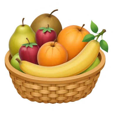 generate an image for fruits basket without handel sticker